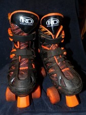 roller derby energy flex kids roller skates size 3-6 orange/black