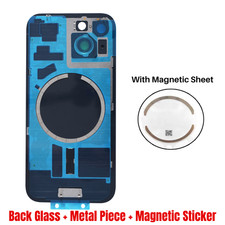 Back Glass Replacement Cover with Metal For iPhone 15/16 Pro/14Plus Big Hole Lot
