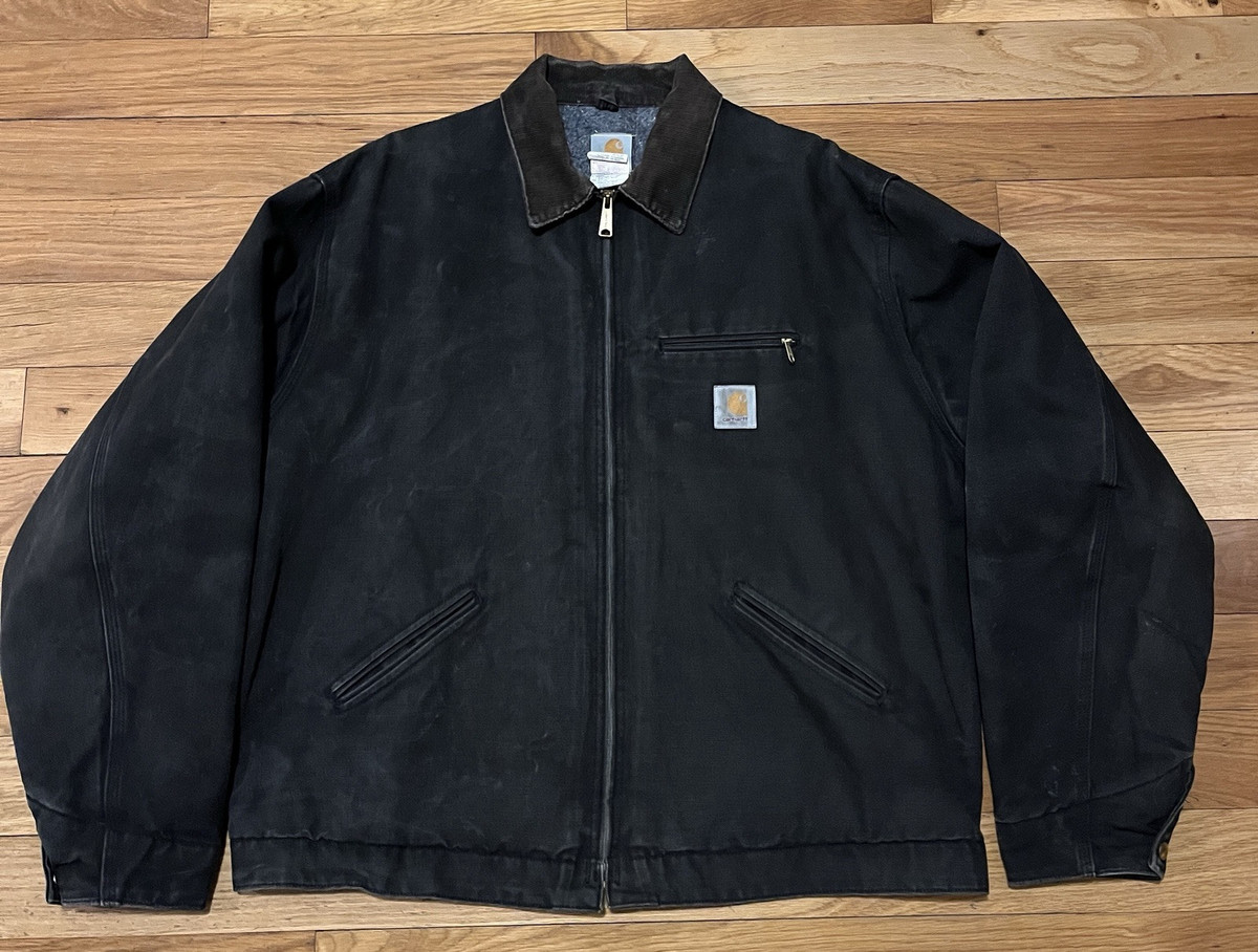 Vintage Carhartt J01 BLK Black Detroit Blanket Lined Jacket Vintage Carhartt J01 BLK Black Detroit Blanket Lined Jacket