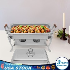 Catering Stainless Steel Chafer Dish Chafing Sets 9L Full Size Buffet