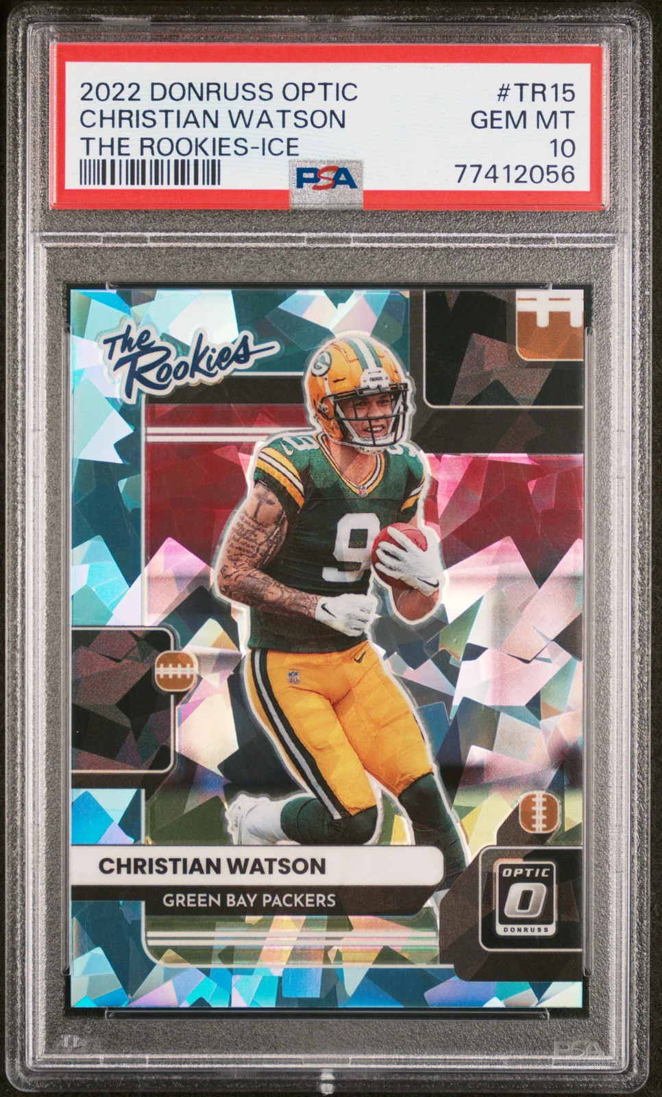 Christian Watson Panini Donruss Optic the Rookies #TR15 Ice