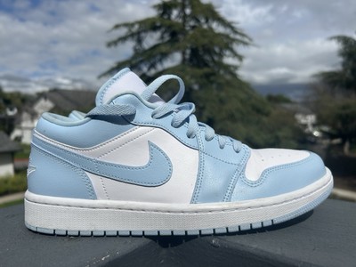 Nike Jordan Low Aluminum Ice Blue White Sky University (Women-  Men-9)