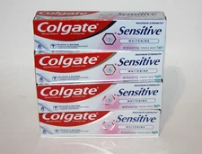 LOT (4) COLGATE SENSITIVE WHITENING TOOTHPASTE GEL 6 OZ EXP 8/2026