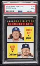 2020 Topps Heritage Rookie Stars Dustin May Gavin Lux (Base) PSA 9 MINT 0fu7