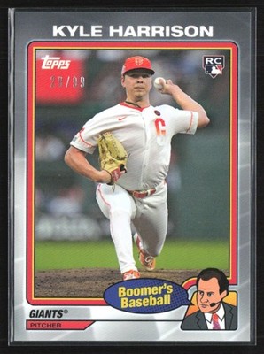 Kyle Harrison 2024 Topps X Chris Berman Boomer's Silver RC /99 #92 San Francisco