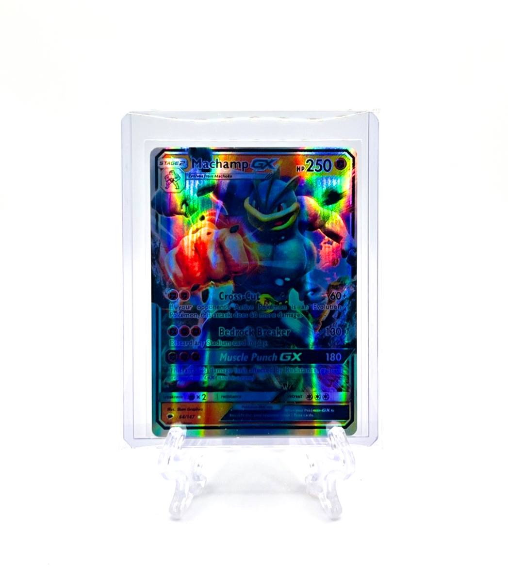 machamp gx pokemon card value Hyper Rare - 154/147 - Burning Shadows holofoil pattern or surface detail) Pokemon Machamp V Full Art