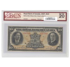 $10 1927 630-14-08 Royal Bank of Canada Wilson-Holt BCS VF-20