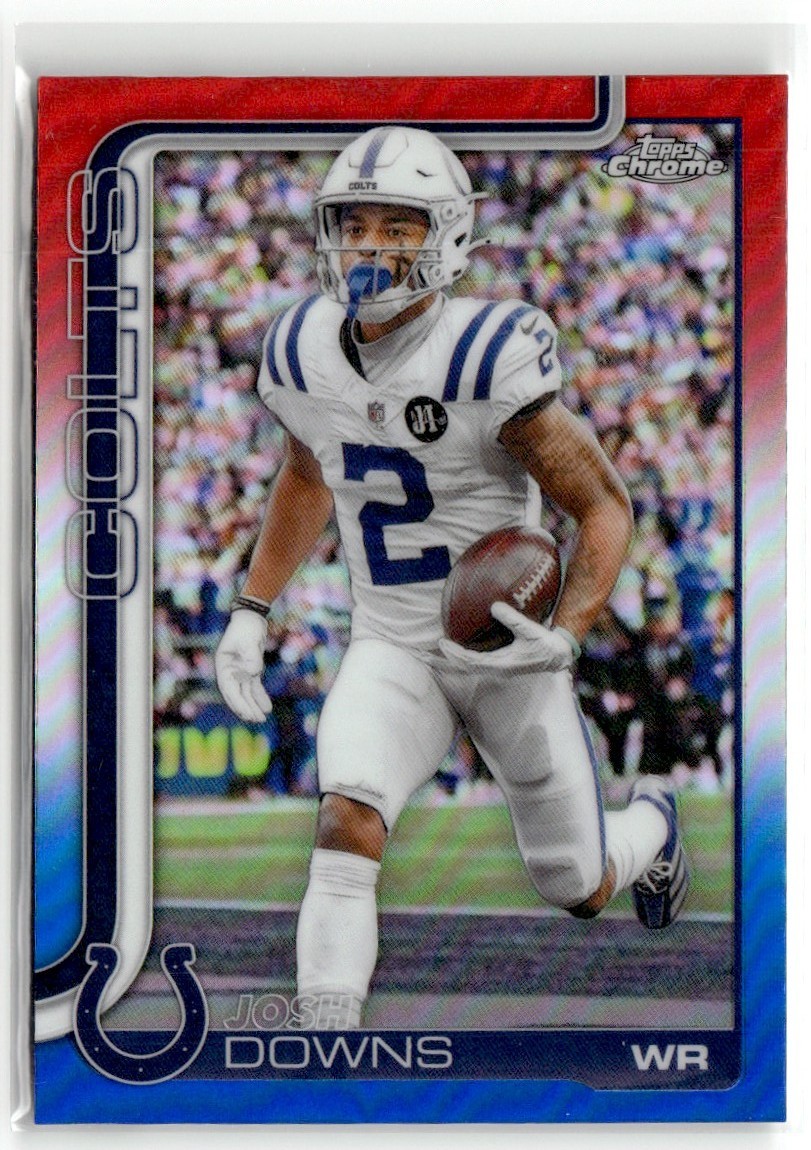 2025 Topps Chrome Red White Blue Refractor Josh Downs #127 (E)