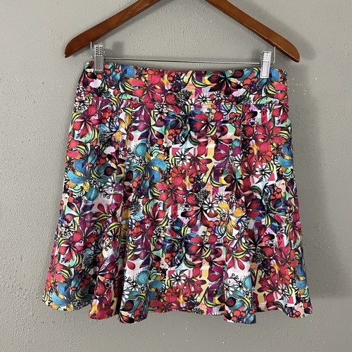 Dona Jo Pickleball Tennis Skort Skirt Size 3 or XL Multicolor Floral Lined - Picture 4 of 6