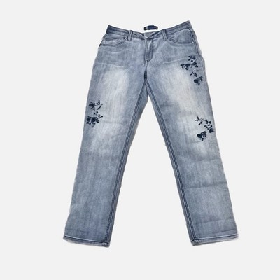 Democracy Ab-Solution Embroidered Ankle Jeans Size 8