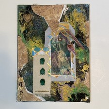 8x10 original art For Sale By Artist mixed media acrylic pour fluid Egyptian 