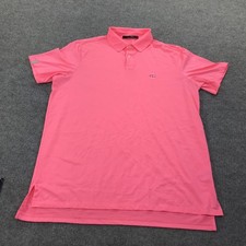 RLX Ralph Lauren Polo Shirt Mens Large Pink Golf Performance Short Sleeve
