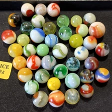 Lot of 40+ Mix of Makers Vintage Glass Marbles (lot 182)