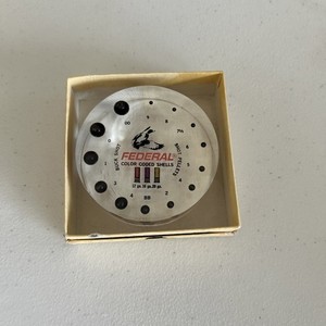 Vintage Salesman Federal Ammo Shot Pellet BB Color Coded Acrylic Paperweight