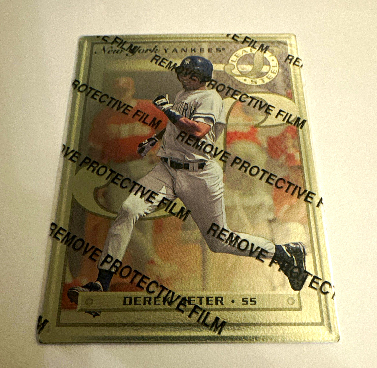 Donruss 1996 Leaf Steel Stats Derek Jeter New York Yankees #55 Card