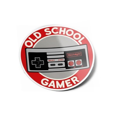 Pack x5 AUFKLEBER STICKER Vinyl Old School Gamer Videospiele Retro Gamer 8cm