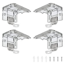 Image of Wall Ceiling Mount Blinds Brackets Set Of 4 with Metal Clip for Headrail Folding