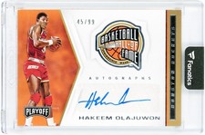 Autographed Hakeem Olajuwon Rockets Basketball Card Item#14612584 COA