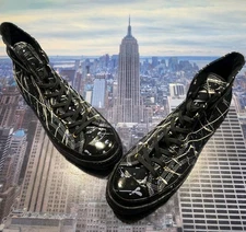 Converse Chuck 70 High Top Black Paint Splatter Mens Size 11.5 A06541C New