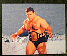 BRUNO SAMMARTINO : WRESTLER ( ORIGINAL AUTOGRAPH PHOTO) CLASSIC