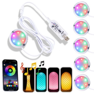 5Pack LED Lamp Kit 001 App Control for Bambu Lab 3D Printing, USB RGB LED Rou...