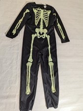 familus Skeleton Costume Suit Black Yellow Unisex 3-4 Years 100 Polyester