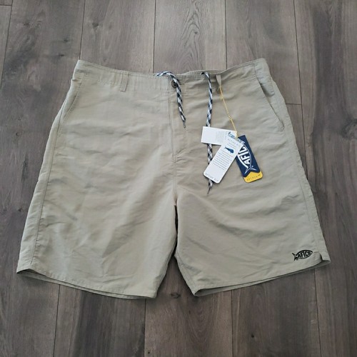 AFTCO Everyday Fishing Shorts Khaki Size 40 Mens Camping Outdoor Shorts MSRP $49