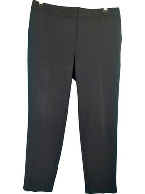 Jaeger Trousers Women Size 14 Black Classic Straight Leg