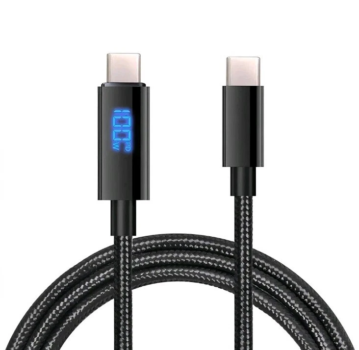 FAST QUICK Charger Cable Type C To C Port Cable 100w Max With OTG Strong Braided - Image 2 of 4