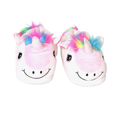 Unicorn Fuzzy Slippers Women's Shoes Size NO TAG Fits Like 7/7.5