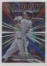 2022 Panini Prizm Fearless Red White & Blue Prizm Christian Yelich #FL-7 h7i