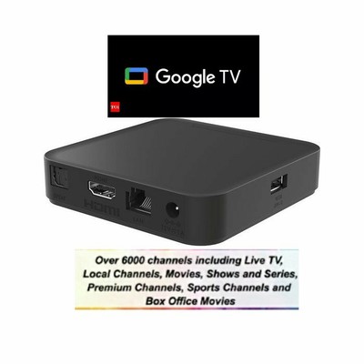 Google TV 4k Streaming Box With Over 5000 Channels. ( Lifetime Service)