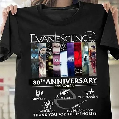 Evanescence Band 30th Anniversary 2025 Shirt Black All Size Gift Shirt HOT NEW