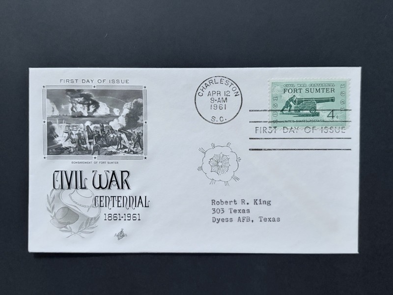 GandG Stamps US FDC #1178 Fort Sumter Civil War Cachet & Pictorial Postmark