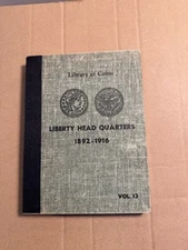 1892-1916 BARBER -71 SILVER QUARTERS LIBRARY OF COINS ALBUM.BETTER CONDITION