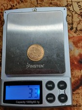 Gold 1906 10 French Francs 3.3g Gold Coin  T-78