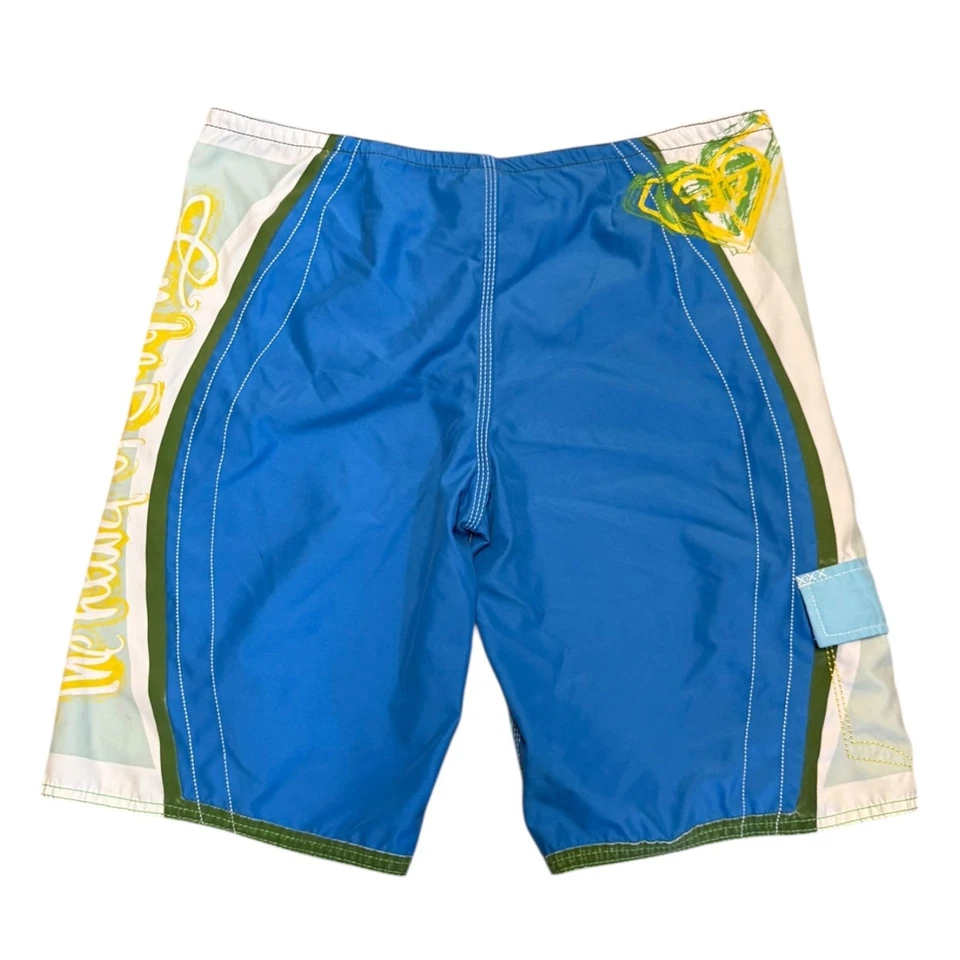 Roxy Quiksilver Vintage 90's Y2K Surf Board Shorts Size 9 - Image 2 of 4