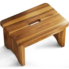 9'' Wooden Step Stool for Adults 550 Lbs Load Capacity Heavy Duty Nonslip