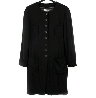 80er JIL SANDER Vintage Wollmantel Einreiher Jacke Blazer West Germany S M