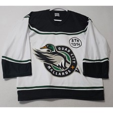 Quad City Mallards Hockey Jersey Youth Size 14 16 White 2013-14 CHL