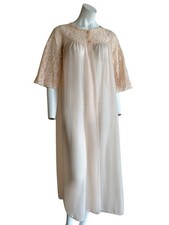 1960s Penneys Gaymode Peach Sheer Peignoir Robe Boudoir