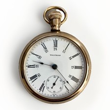 Antique 1902 Waltham Pocket Watch Fortune 10ct Gold Filled Case 18s Working 1883