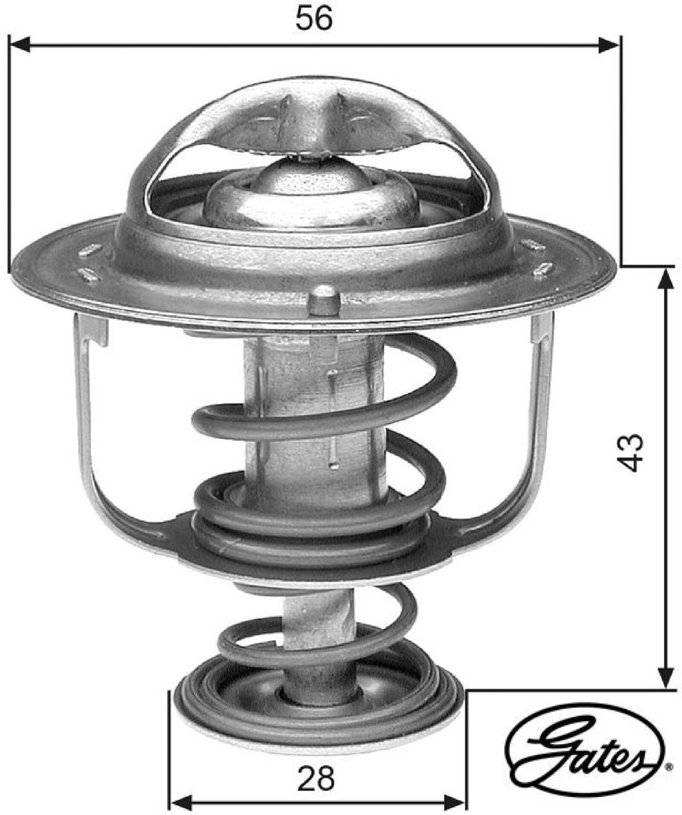 Gates TH31271G1 Thermostat für Kühlmittel Thermostat Kühlmittel