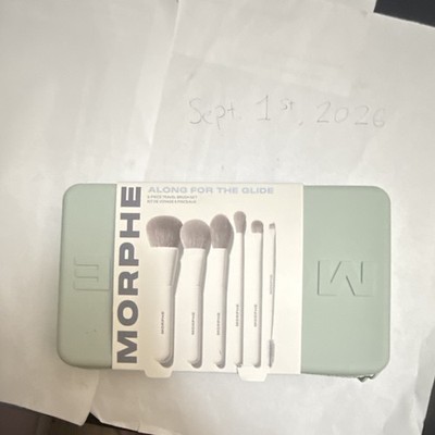 Morphe Along For The Glide 6-Piece Travel Makeup Brush Set w/ Case NEW