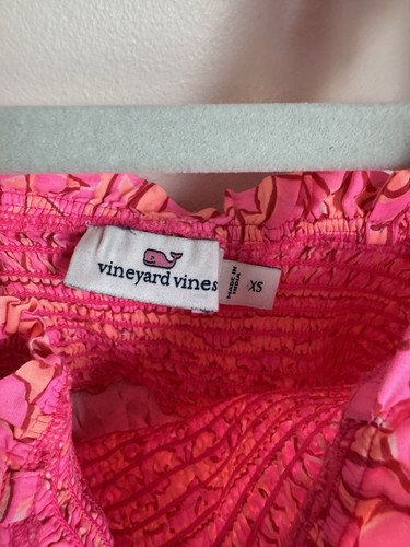 Vineyard Vines Girls' Neon Tortola Smocked Dress Size XS - Picture 4 of 5