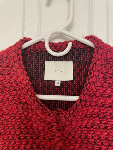 IRO Refilia Veste Tisse Jacket in Red/Black (Size 36) - Picture 5 of 9