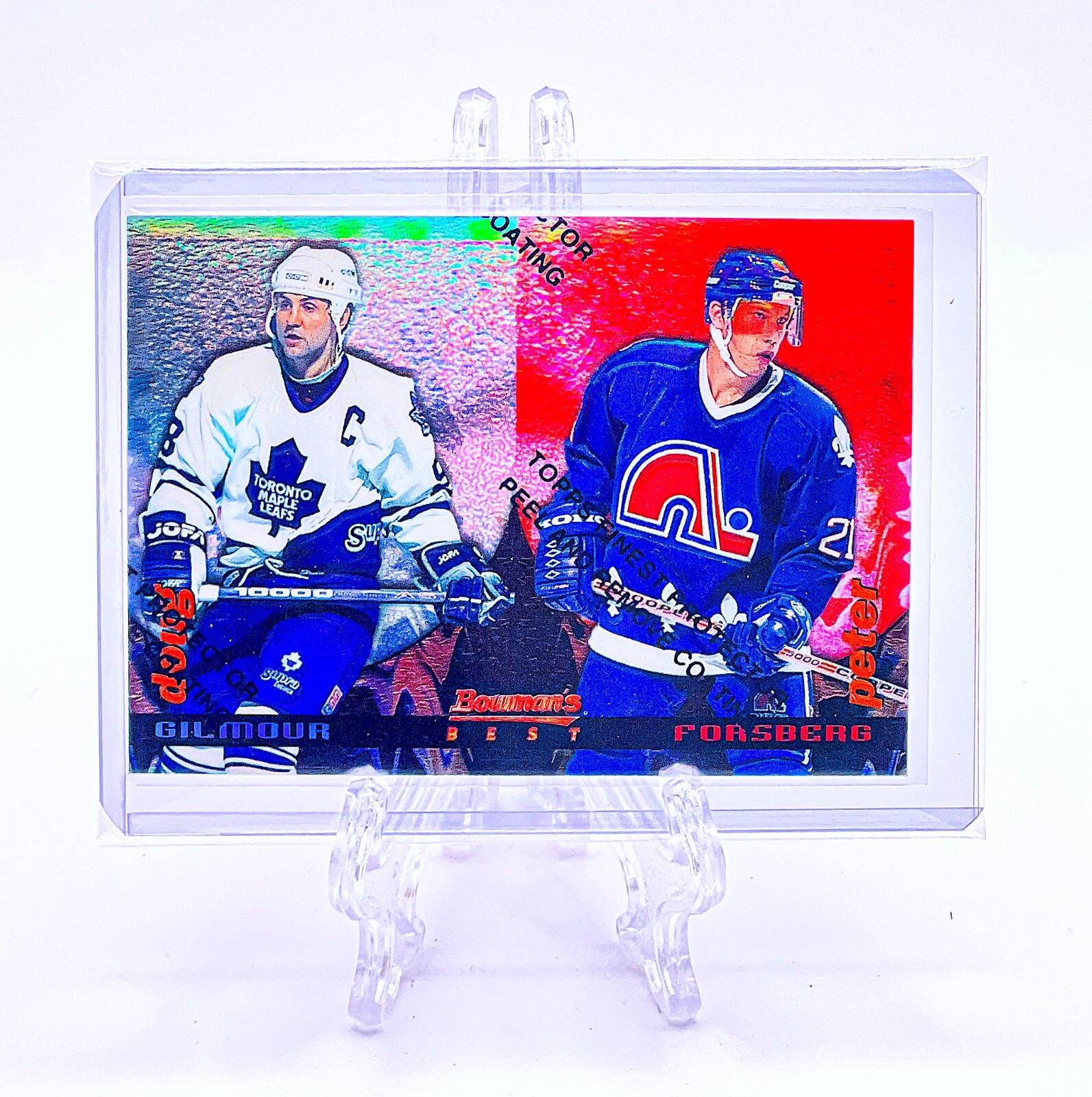 DOUG GILMOUR PETER FORSBERG 1994 Finest Bowman's Best #2 REFRACTOR W. PEEL