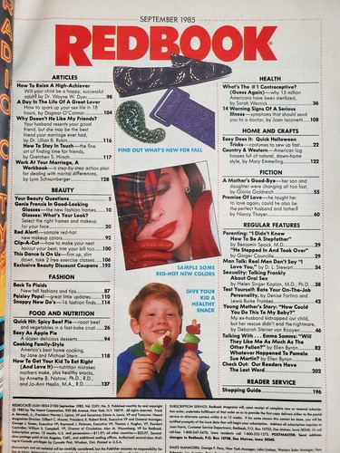 9/1985 Redbook magazine GENIE FRANCIS Emma Samms Gloria Goldreich Nancy Thayer - Picture 2 of 9