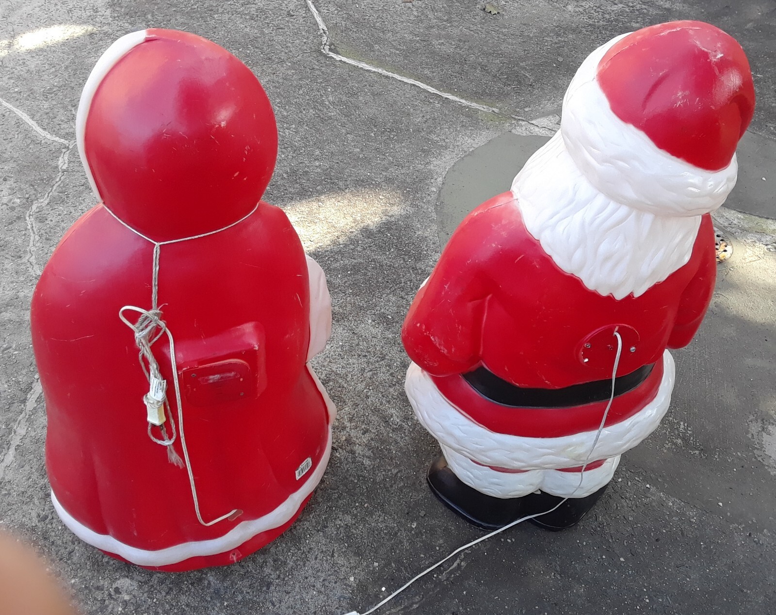 Vintage Lighted Outdoor Christmas Blow Mold Santa & Mrs.Claus Full Size 40" Set eBay