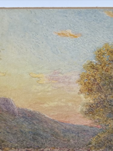 RICHARD BUCKNER GRUELLE PAINTING ANTIQUE LISTED INDIANA SUNSET IMPRESSIONISM - Picture 10 of 22